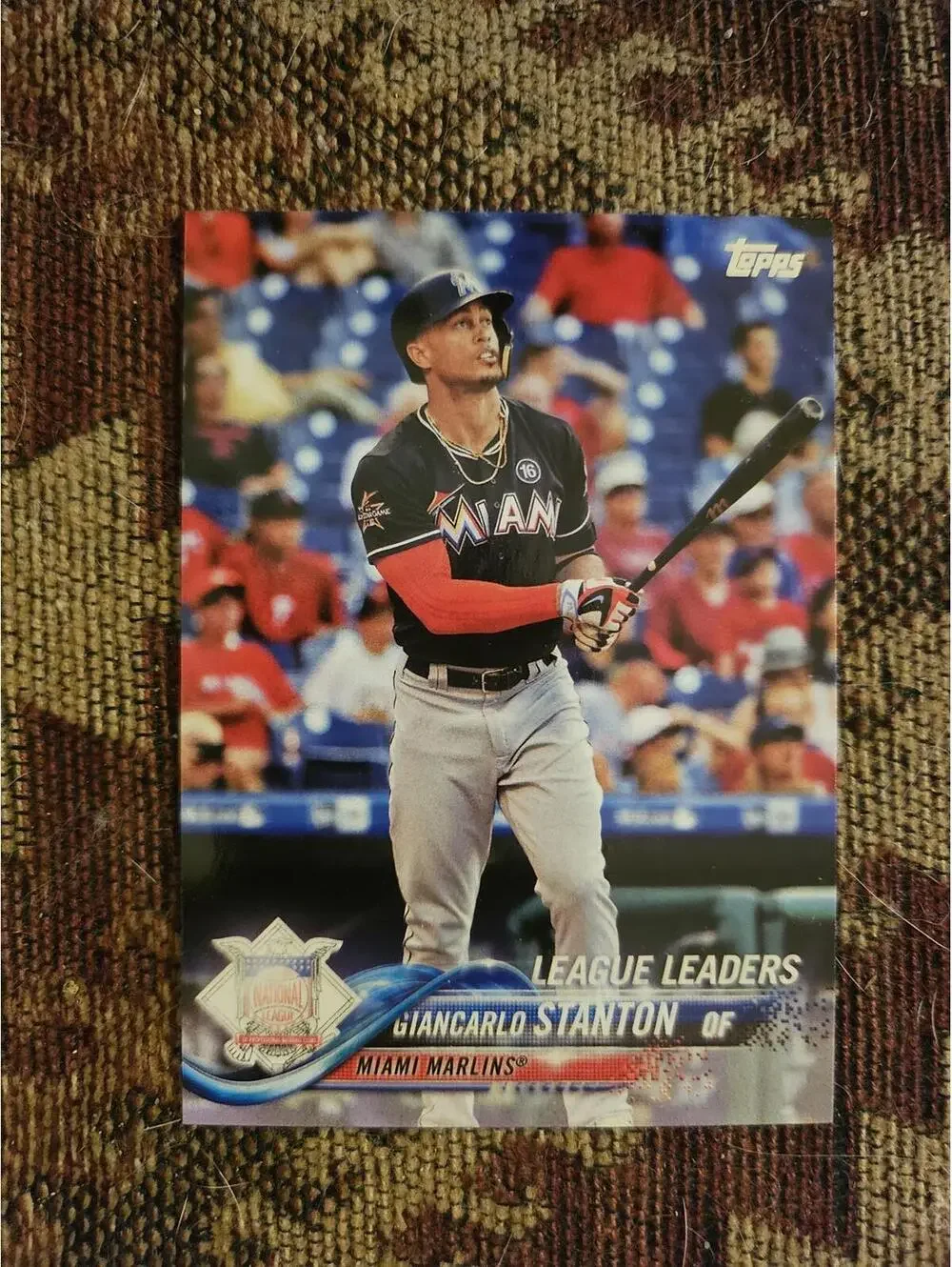 Giancarlo Stanton - League Leaders - 2018 Topps #45  - Marlins - RAW Mint